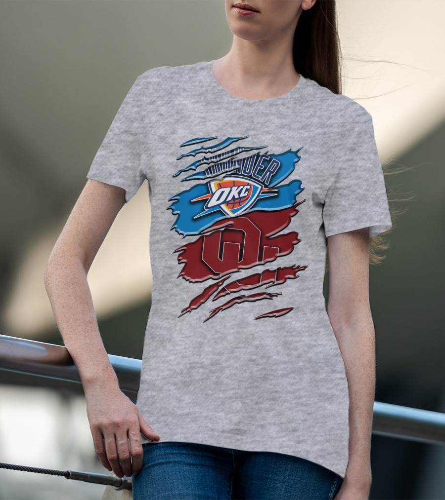 Okc Thunder Ou Logo Rah 126 T-Shirt