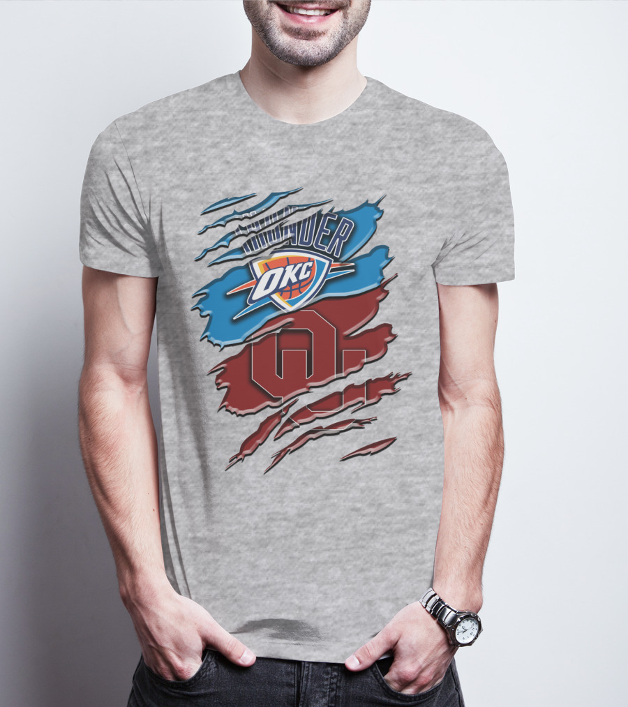 Okc Thunder Ou Logo Rah 126 T-Shirt