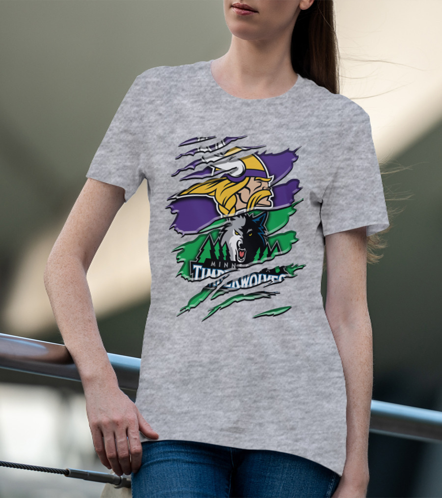 Minnesota Vikings Timberwolves Rah 134 Collaboration T-Shirt
