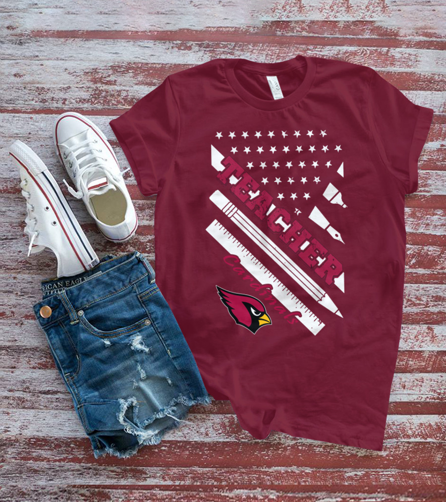 Arizona Cardinals Teacher Stars And Tools T-Shirt
