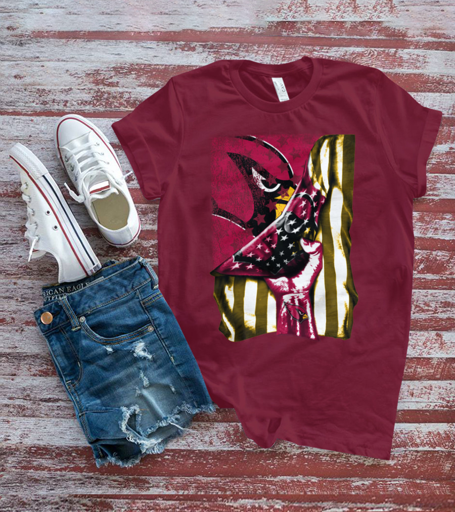 Arizona Cardinals Bold Patriotic Flag T-Shirt