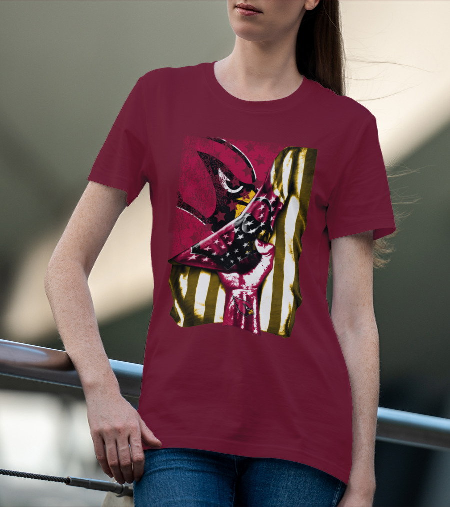 Arizona Cardinals Bold Patriotic Flag T-Shirt