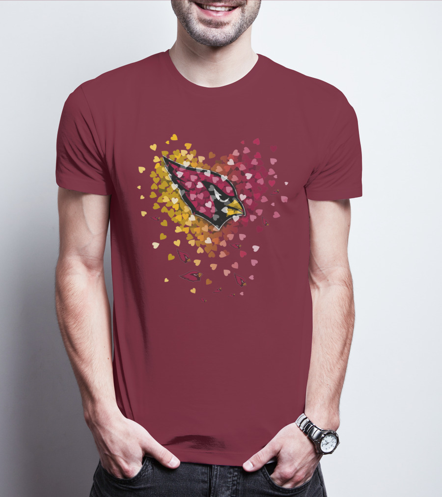 Arizona Cardinals Heart Symbol Burst T-Shirt