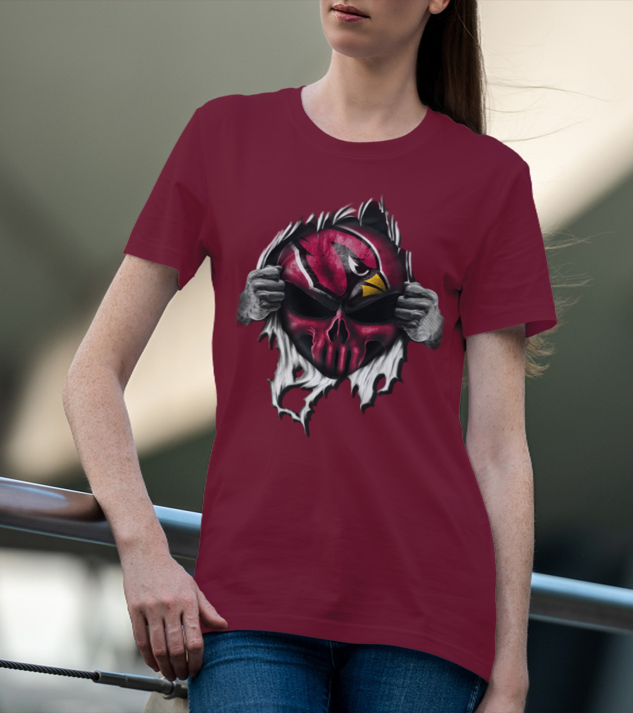 Arizona Cardinals Skull Logo T-Shirt