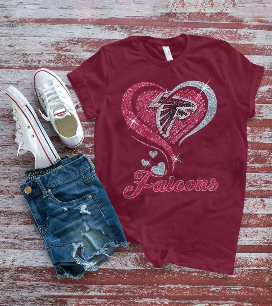 Atlanta Falcons Heart T-Shirt