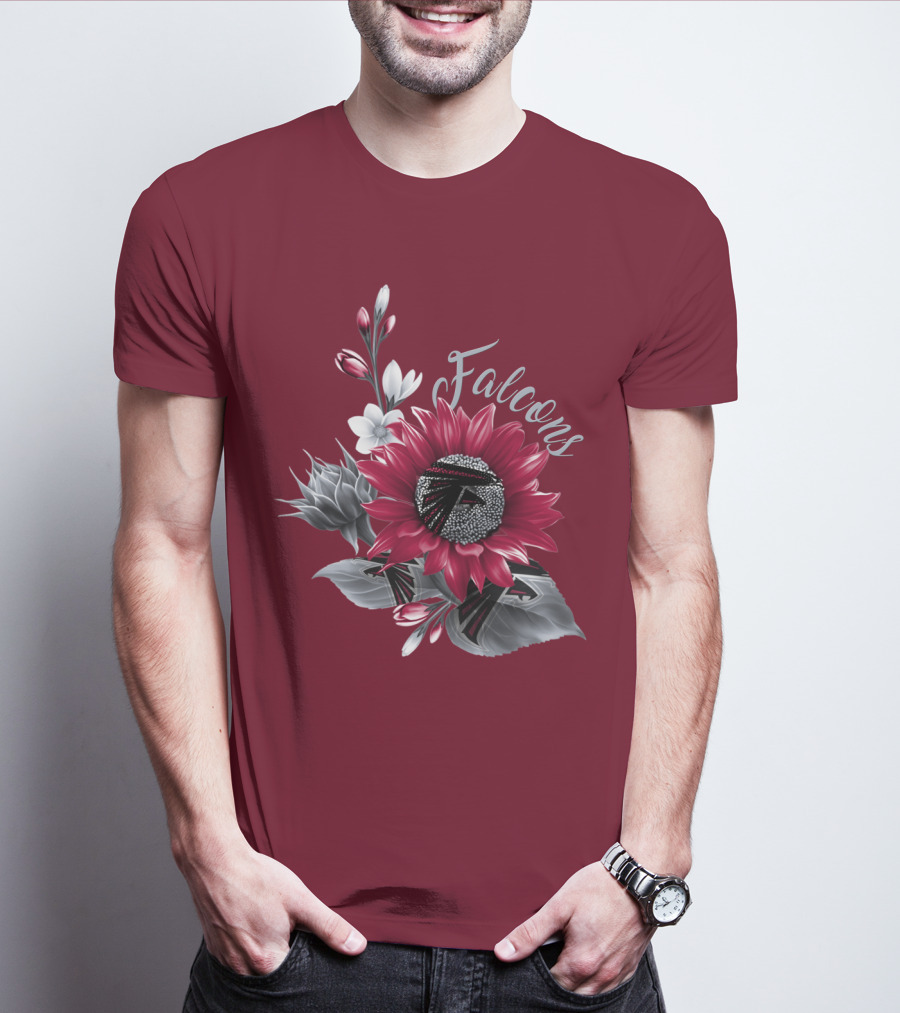 Falcons Floral Atlanta Falcons Logo Blossom T-Shirt