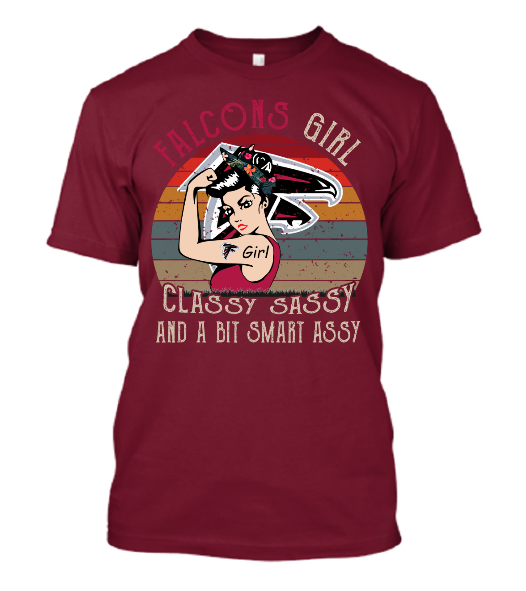 Falcons Girl Classy Sassy And A Bit Smart Assy T-Shirt