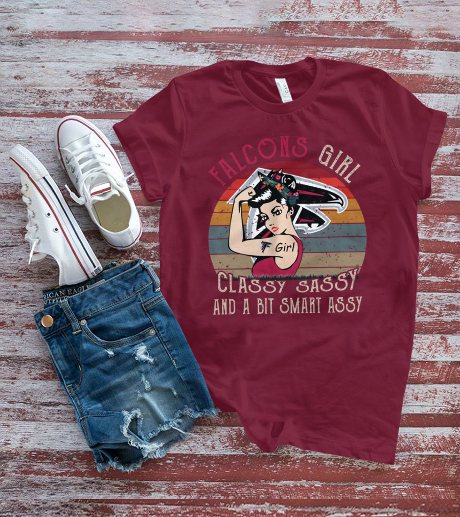 Falcons Girl Classy Sassy And A Bit Smart Assy T-Shirt