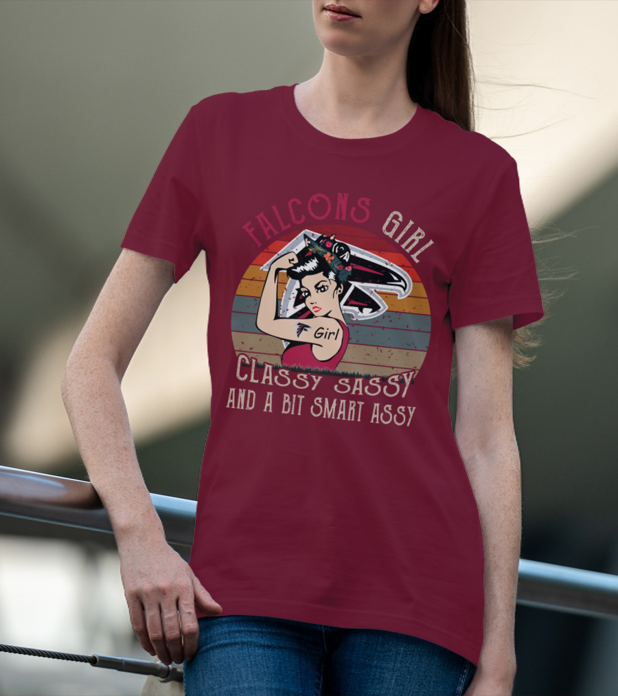 Falcons Girl Classy Sassy And A Bit Smart Assy T-Shirt