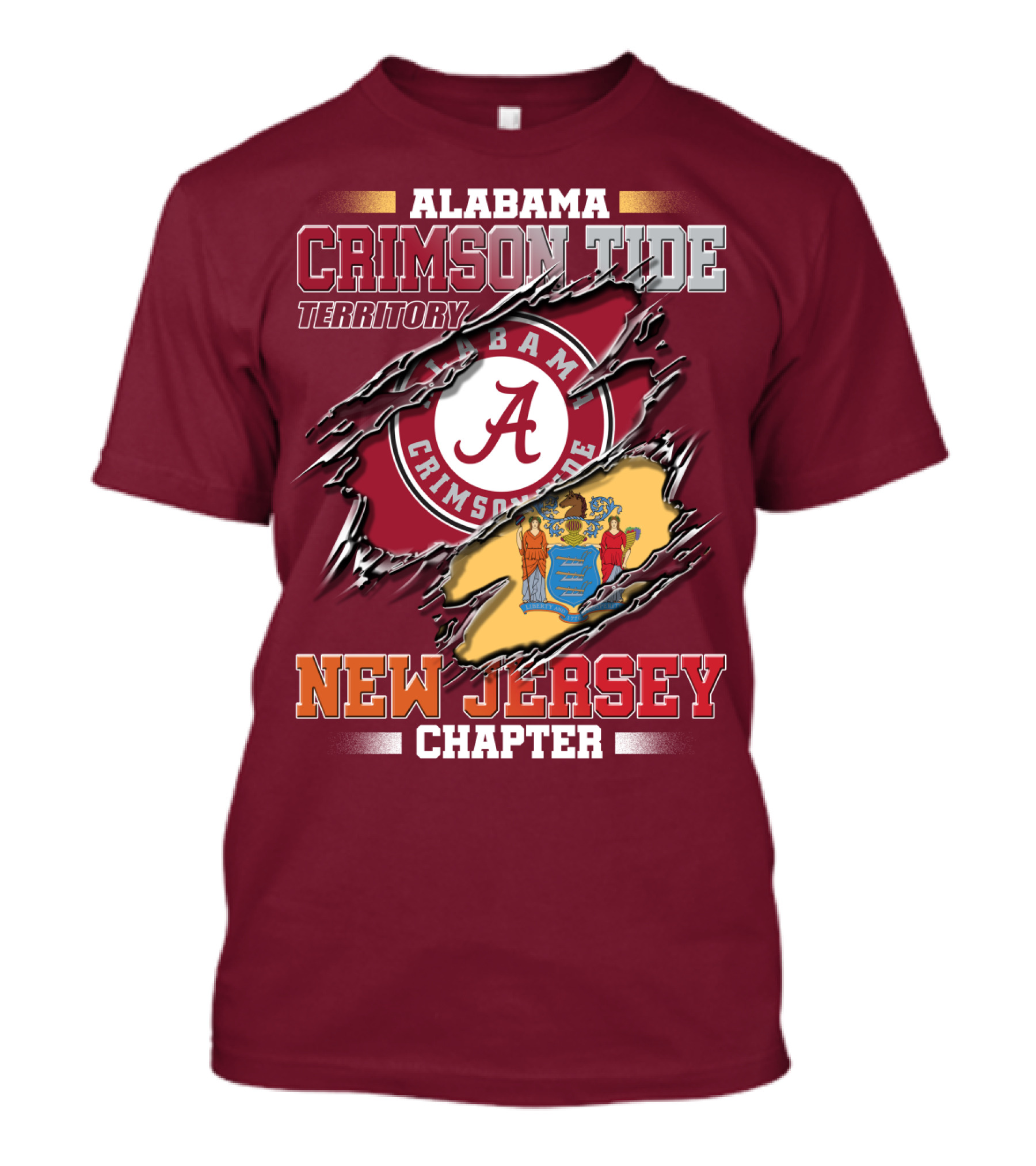 Alabama Crimson Tide Territory New Jersey Chapter T-Shirt