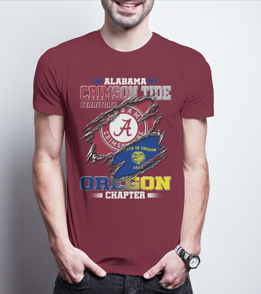 Alabama Crimson Tide Territory Oregon Chapter State Of Oregon 1859 T-Shirt