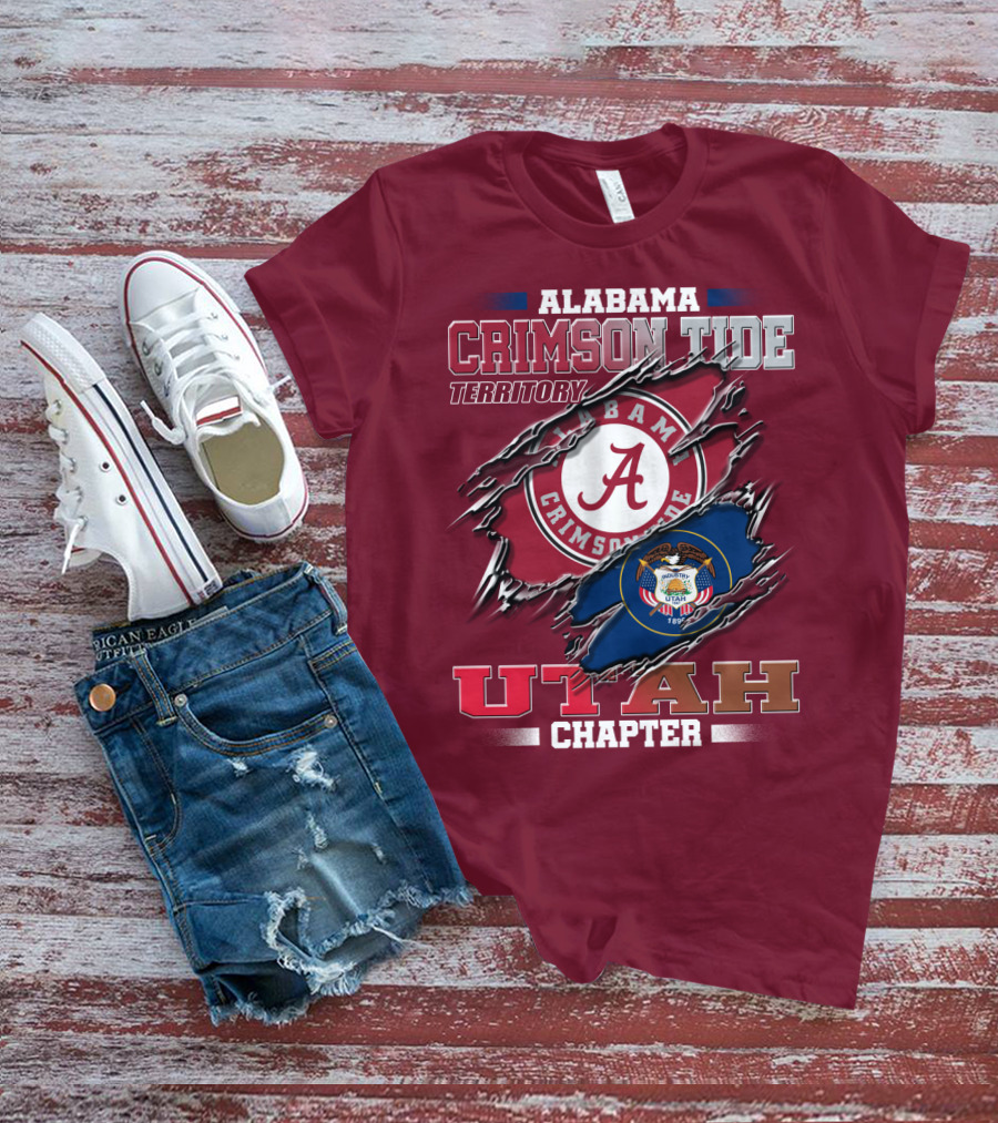 Alabama Crimson Tide Territory Utah Chapter 1896 Seal T-Shirt