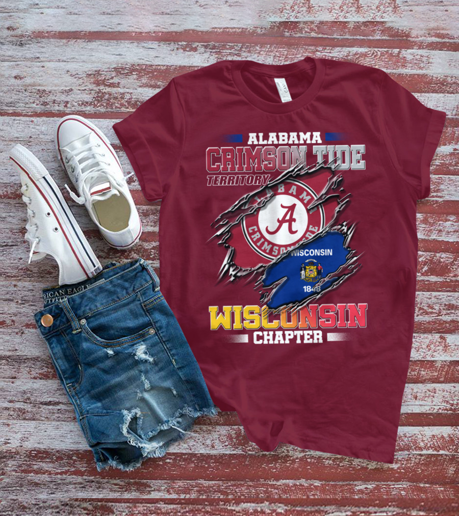 Alabama Crimson Tide Territory Wisconsin Chapter 1848 T-Shirt