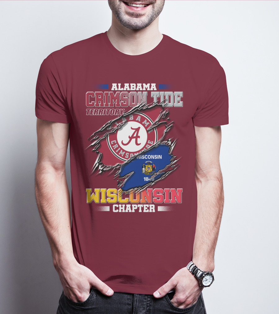 Alabama Crimson Tide Territory Wisconsin Chapter 1848 T-Shirt