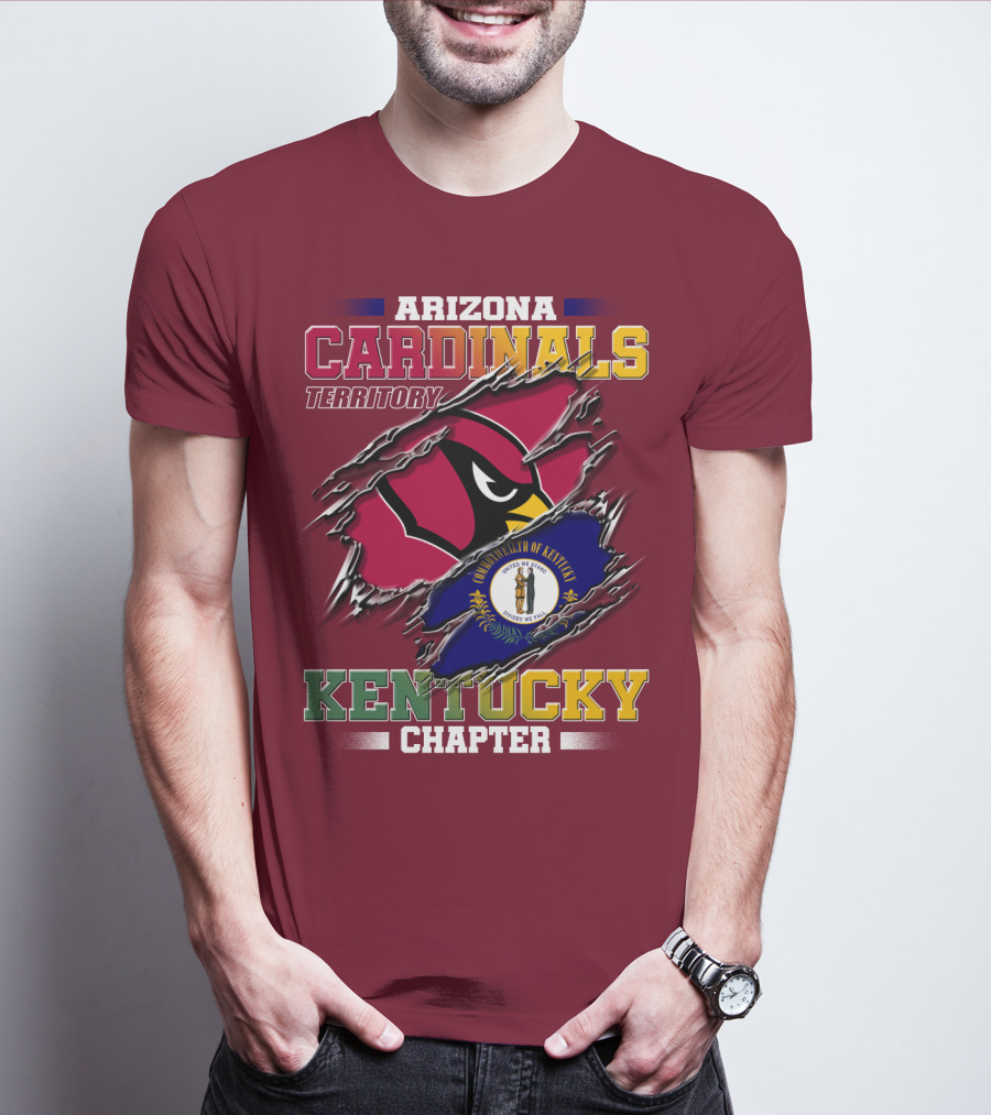 Arizona Cardinals Territory Kentucky Chapter Commonwealth Of Kentucky Flag T-Shirt