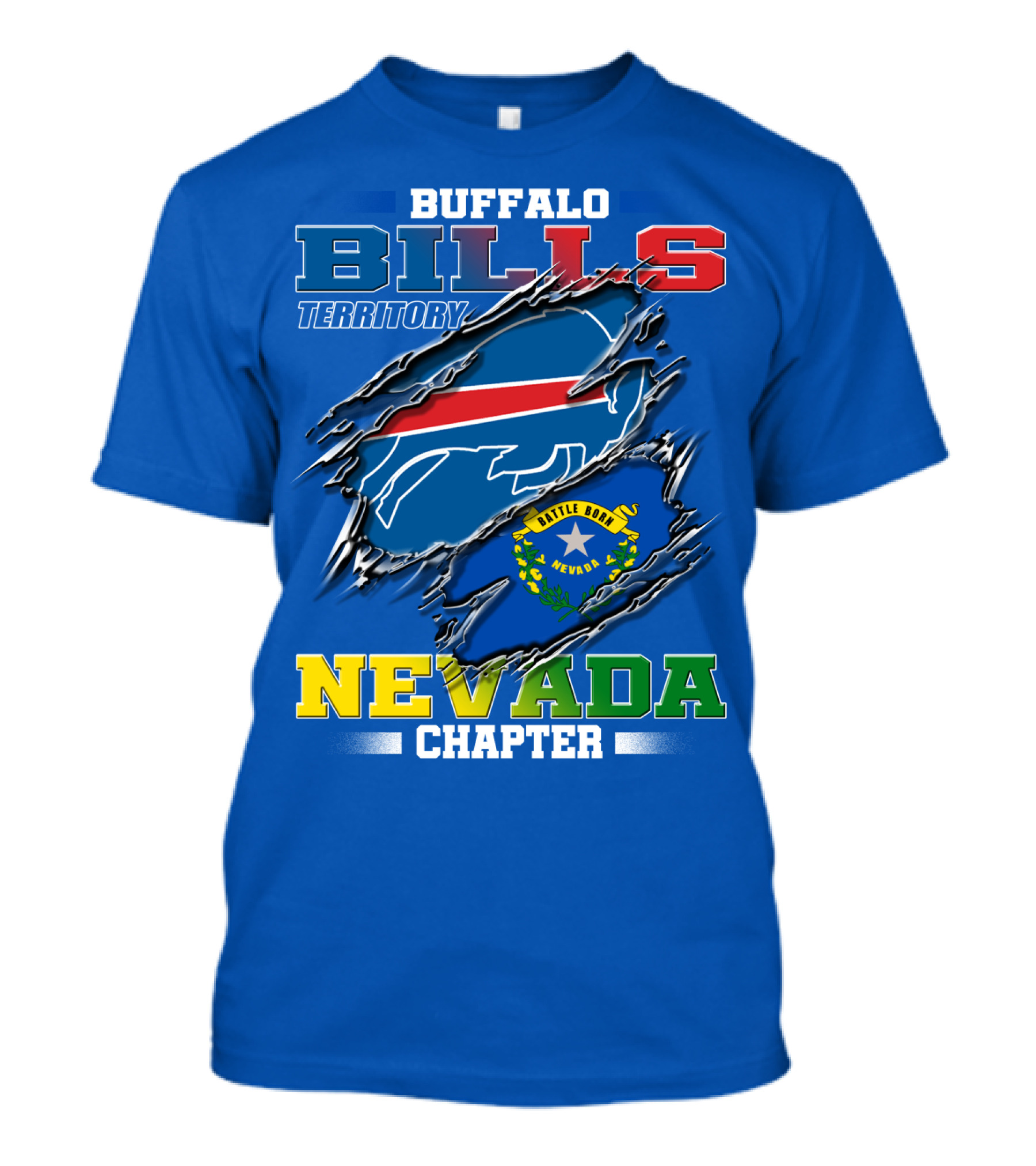 Buffalo Bills Territory Nevada Chapter Battle Born T-Shirt