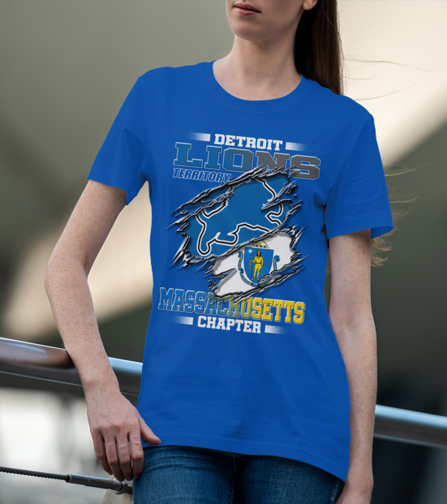 Detroit Lions Territory Massachusetts Chapter T-Shirt