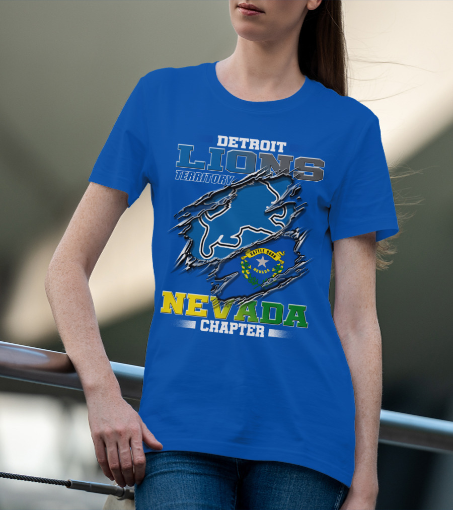 DETROIT LIONS TERRITORY NEVADA CHAPTER BATTLE BORN T-Shirt