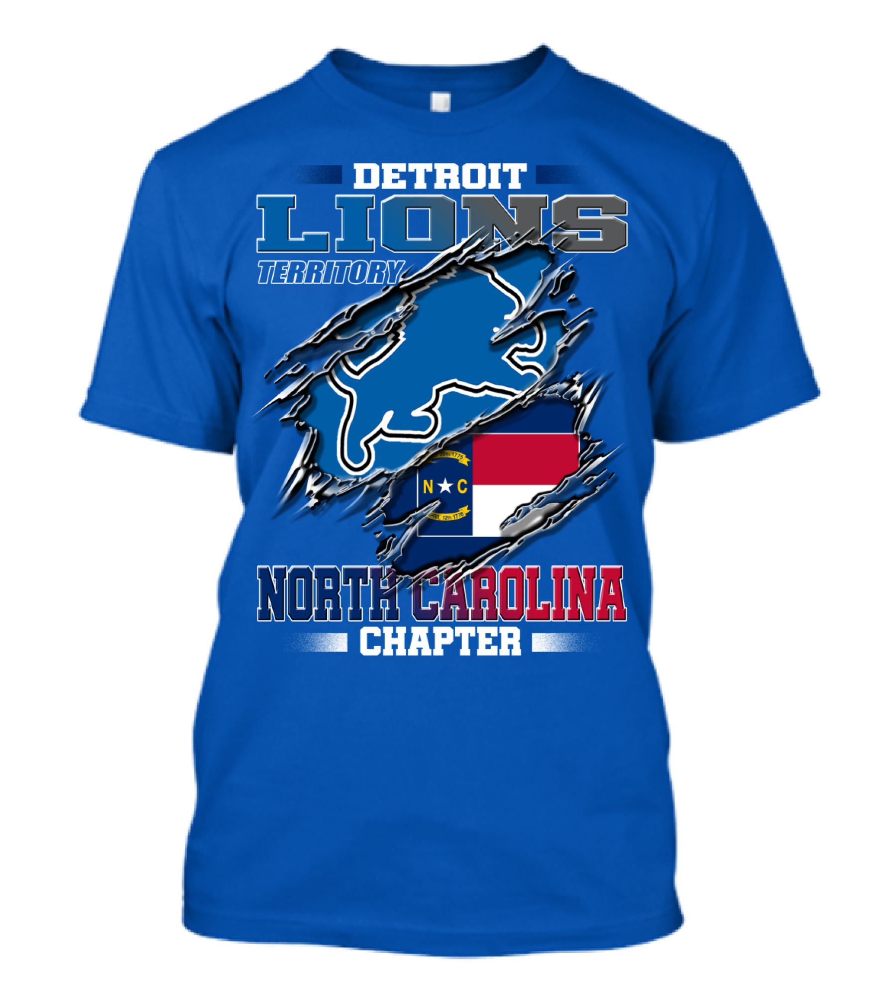 Detroit Lions Territory North Carolina Chapter T-Shirt