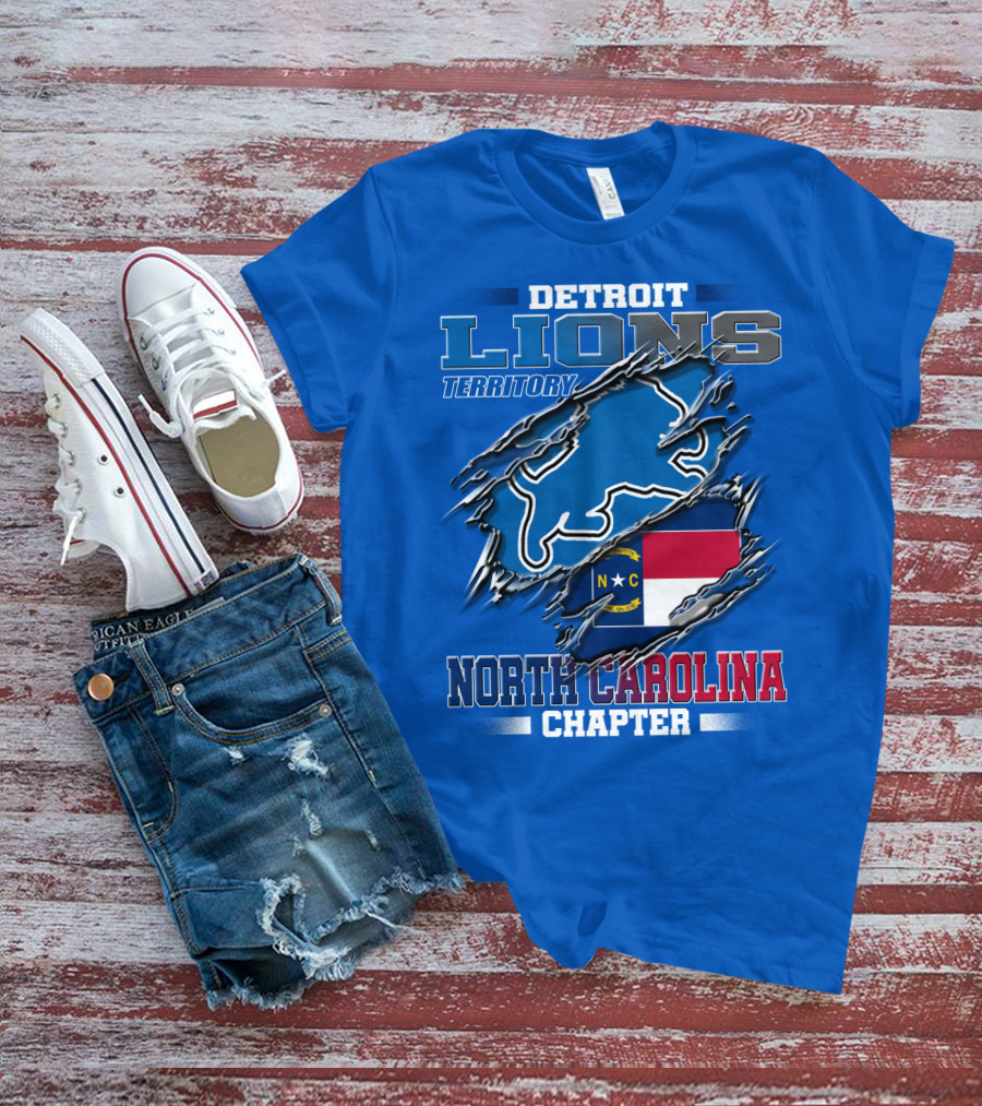 Detroit Lions Territory North Carolina Chapter T-Shirt