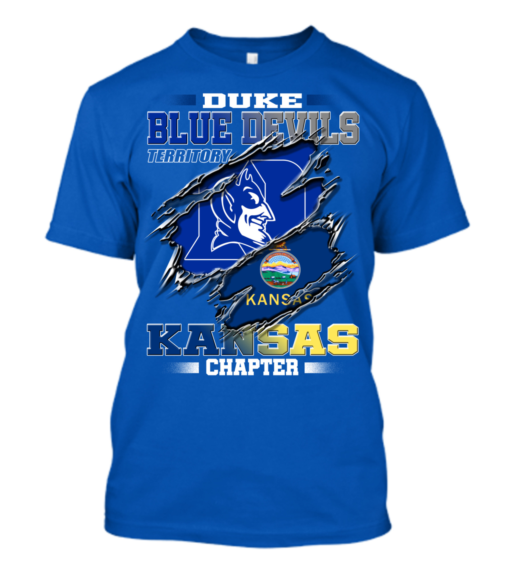 Duke Blue Devils Territory Kansas Chapter T-Shirt