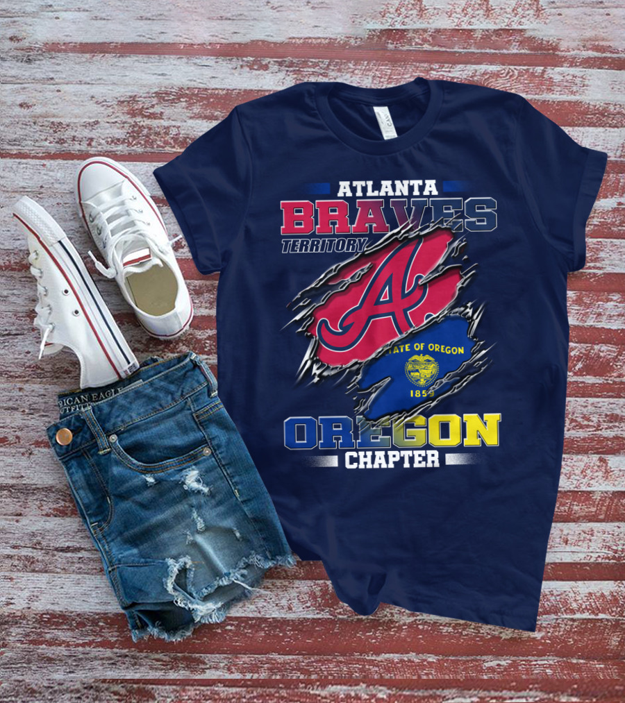 Atlanta Braves Territory Oregon Chapter State Of Oregon 1859 T-Shirt