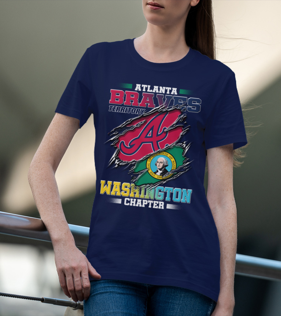 ATLANTA BRAVES TERRITORY WASHINGTON CHAPTER SEAL OF THE STATE OF WASHINGTON 1889 T-Shirt