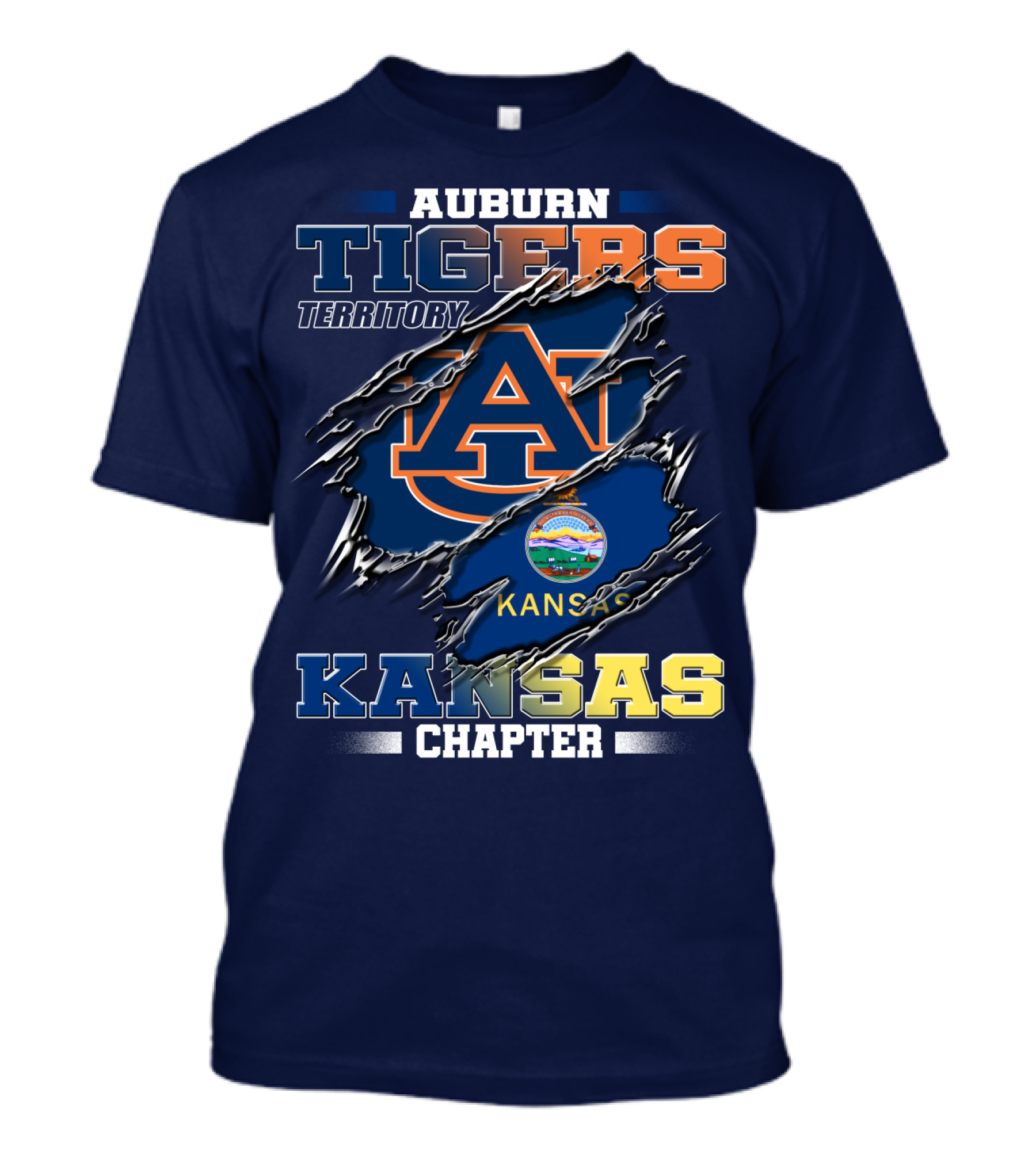 Auburn Tigers Territory Kansas Chapter T-Shirt