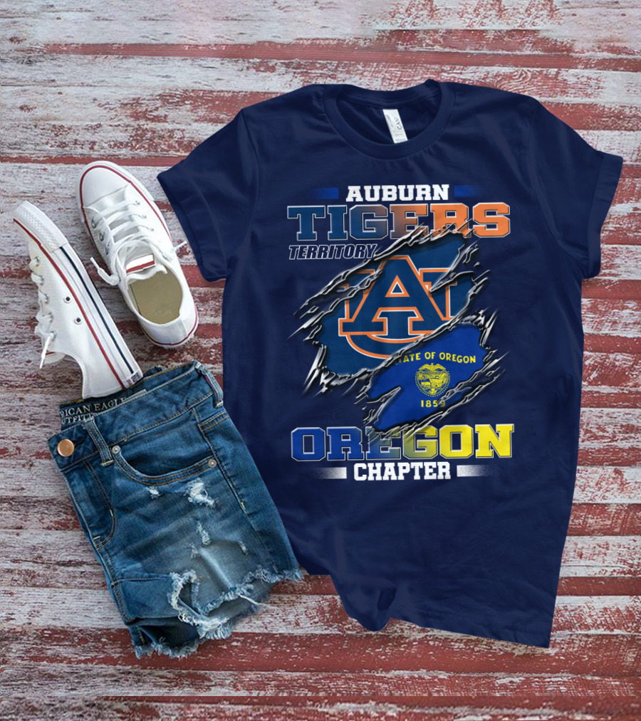 Auburn Tigers Territory Oregon Chapter State Of Oregon Seal T-Shirt