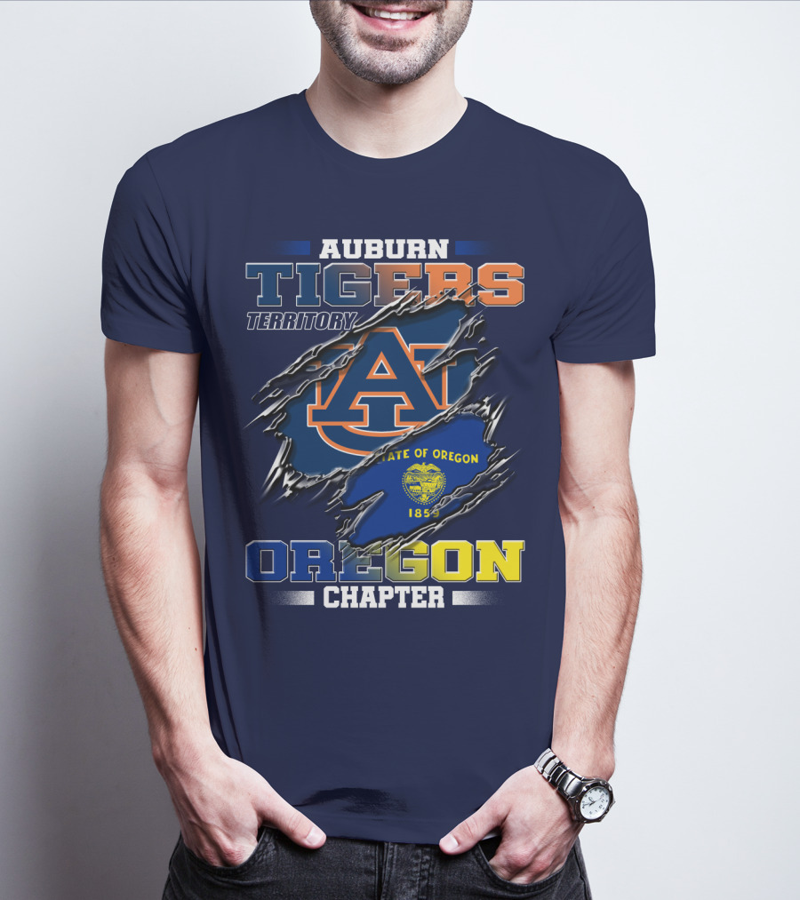 Auburn Tigers Territory Oregon Chapter State Of Oregon Seal T-Shirt