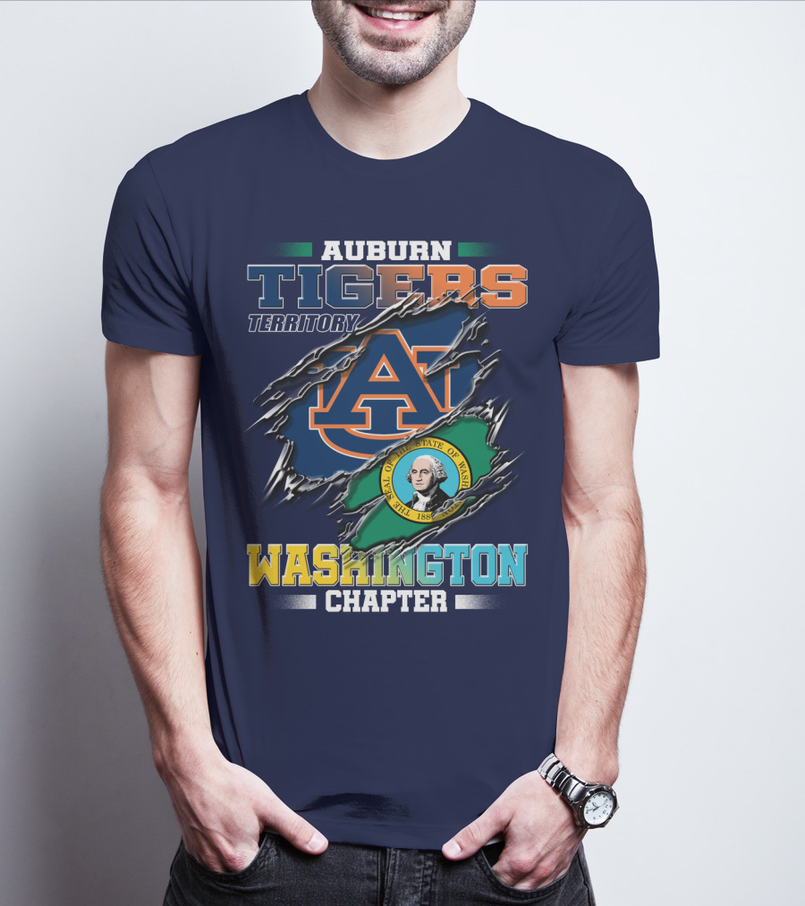 Auburn Tigers Territory Washington Chapter Seal Of Washington T-Shirt