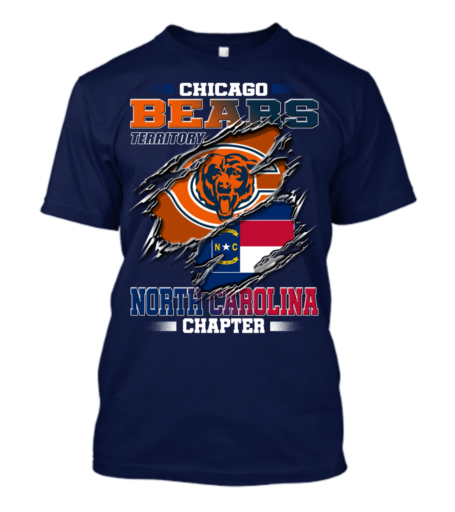 Chicago Bears Territory North Carolina Chapter T-Shirt