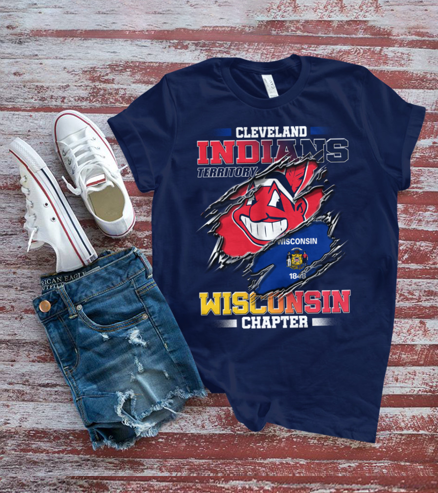 Cleveland Indians Territory Wisconsin Chapter 1848 T-Shirt