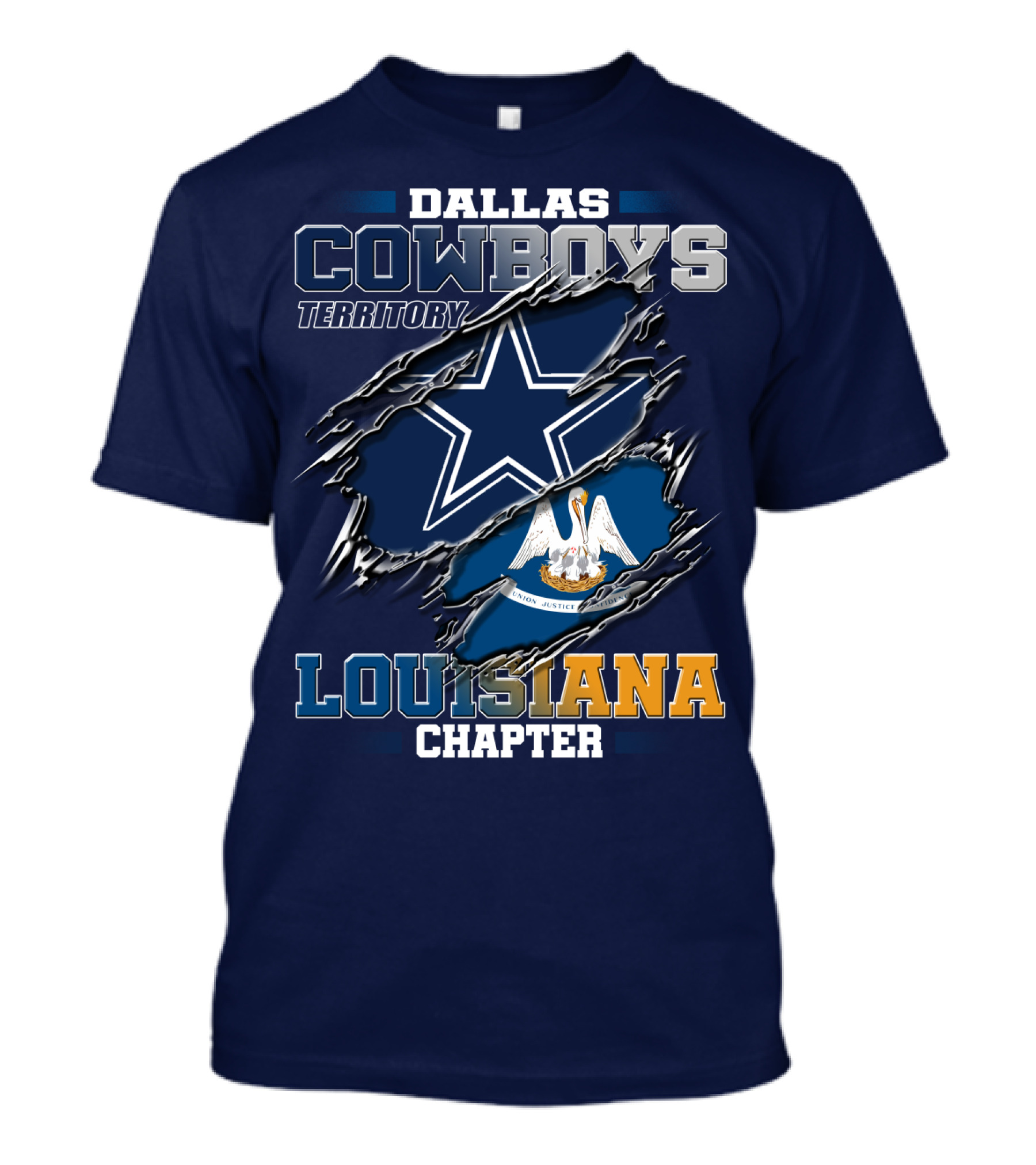 Dallas Cowboys Territory Louisiana Chapter T-Shirt