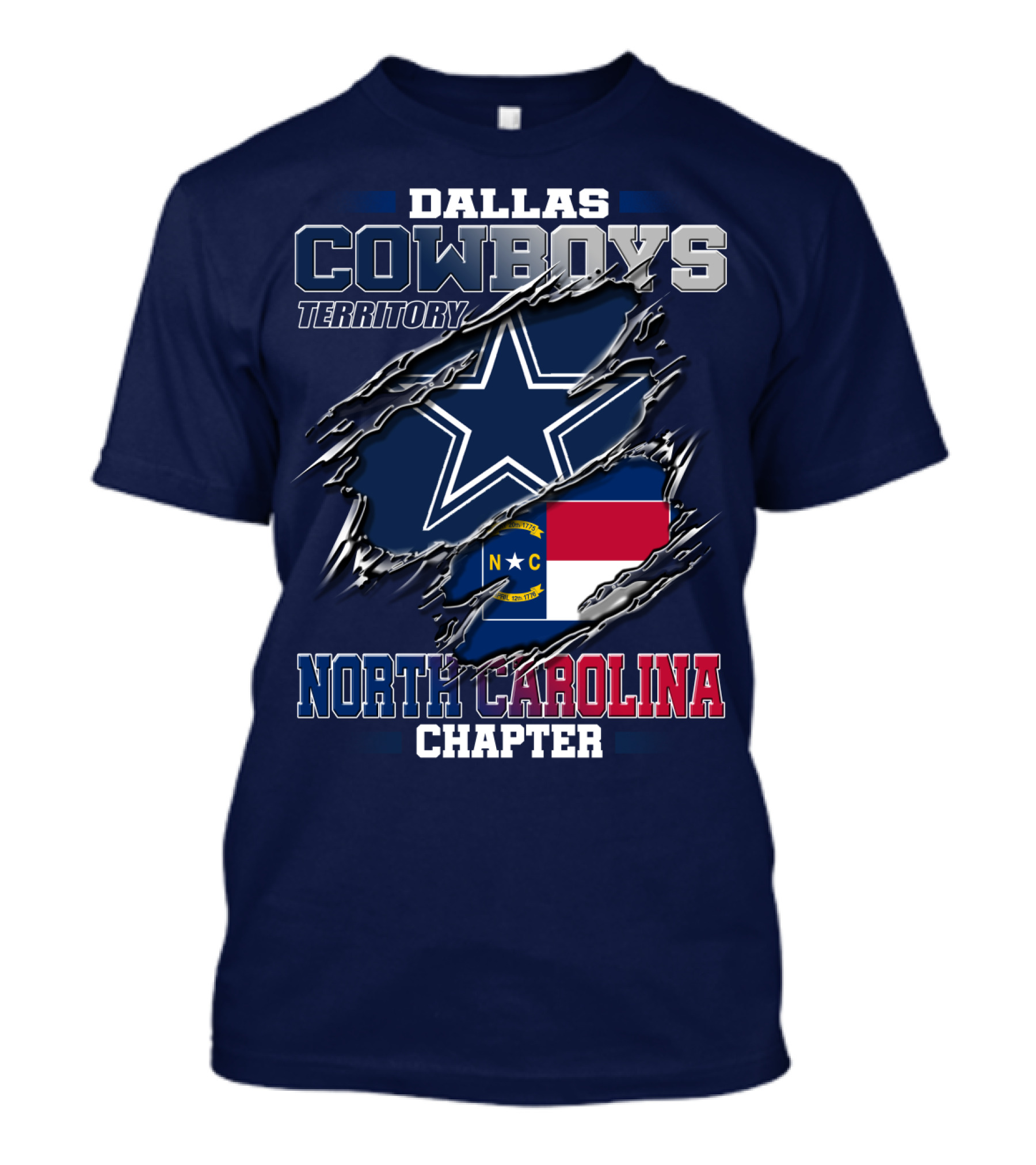 Dallas Cowboys Territory North Carolina Chapter T-Shirt