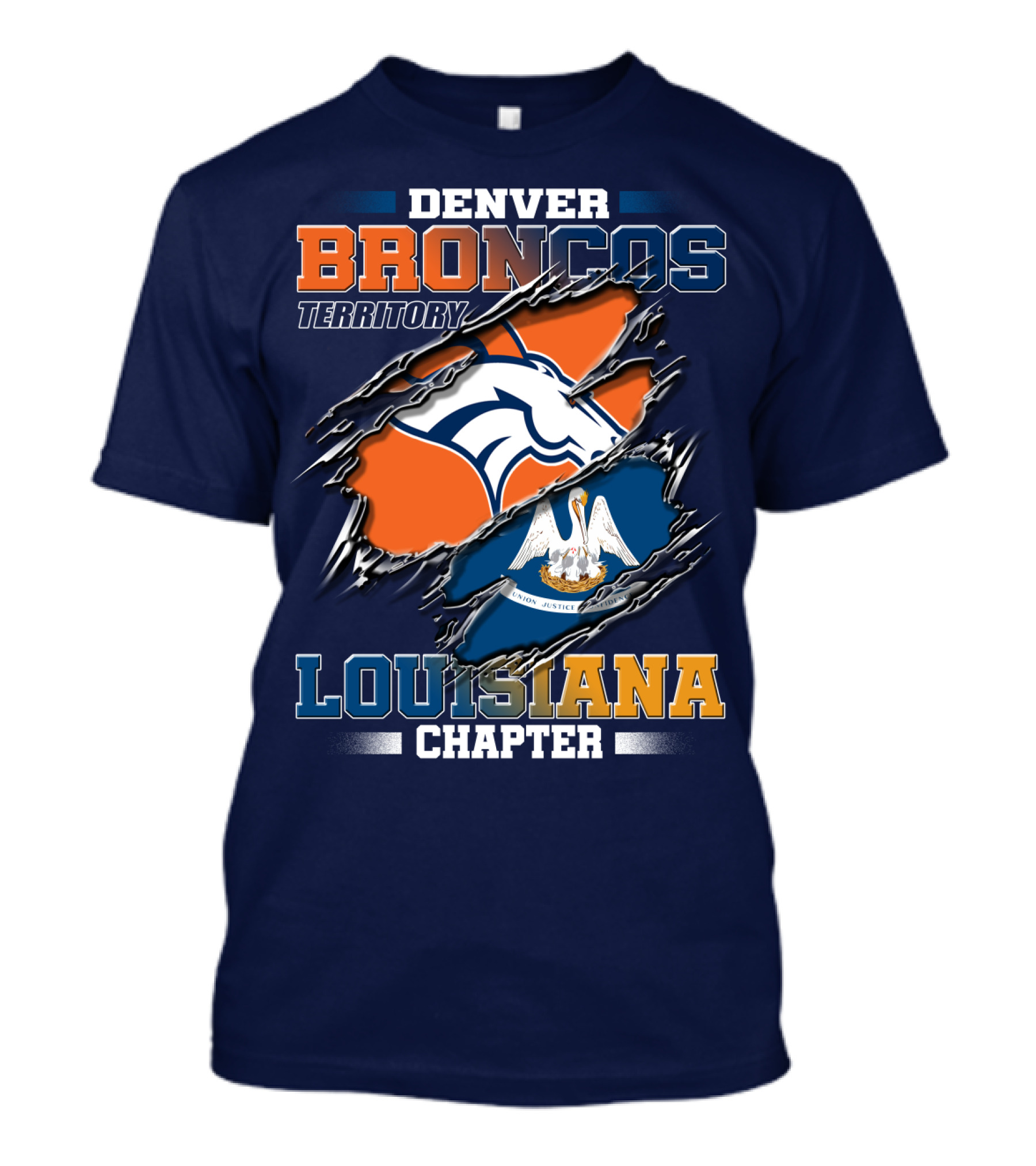 Denver Broncos Territory Louisiana Chapter T-Shirt