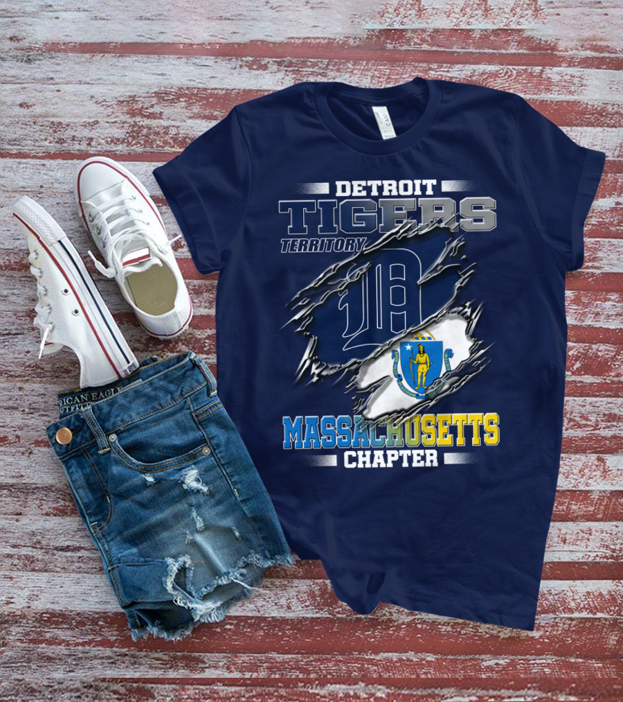 Detroit Tigers Territory Massachusetts Chapter T-Shirt