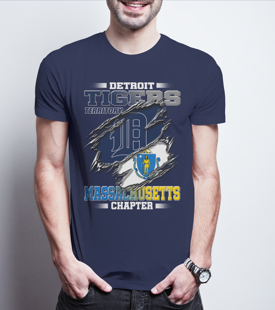 Detroit Tigers Territory Massachusetts Chapter T-Shirt