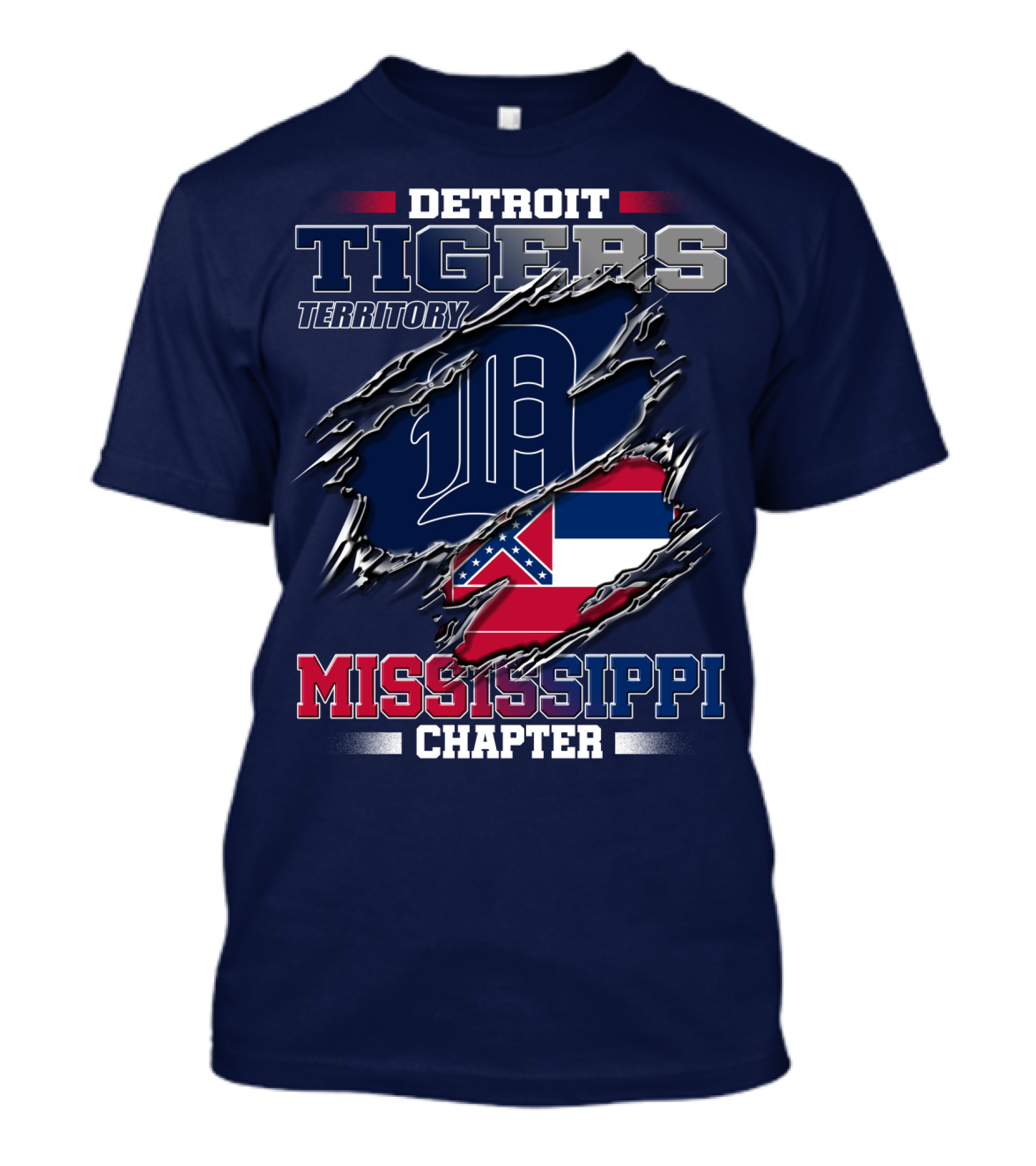 Detroit Tigers Territory Mississippi Chapter T-Shirt