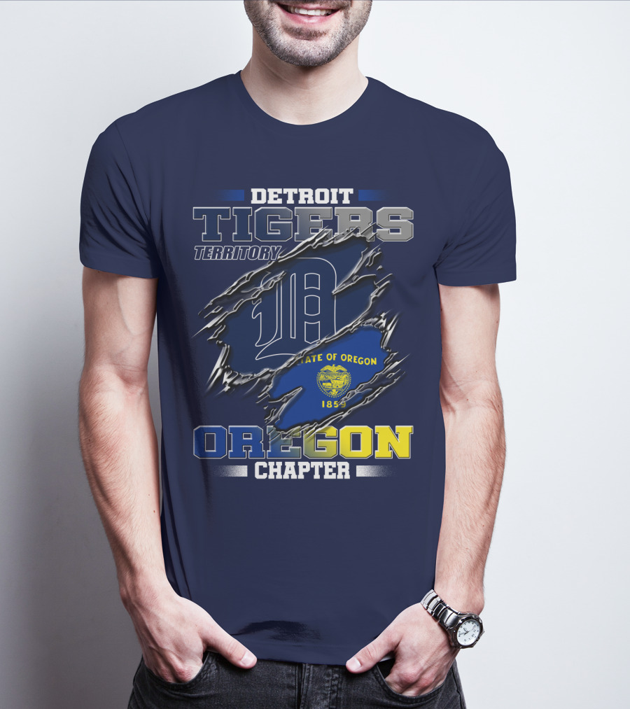 Detroit Tigers Territory Oregon Chapter State Of Oregon 1859 T-Shirt
