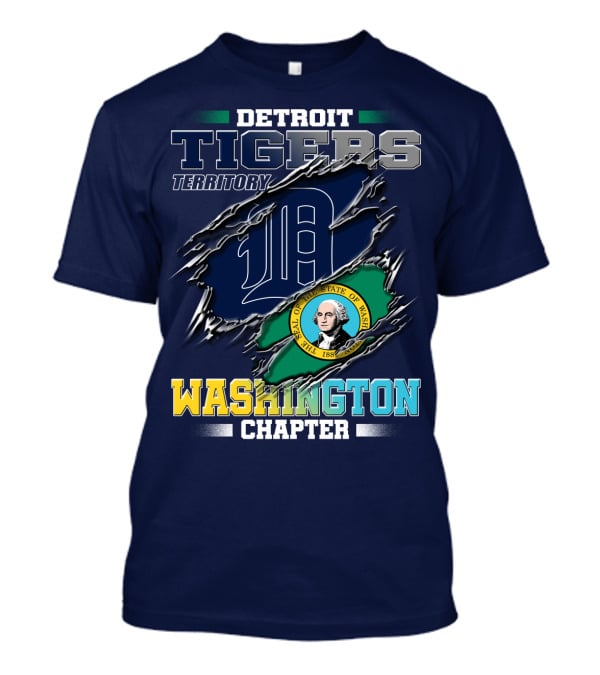 Detroit Tigers Territory Washington Chapter State Seal T-Shirt