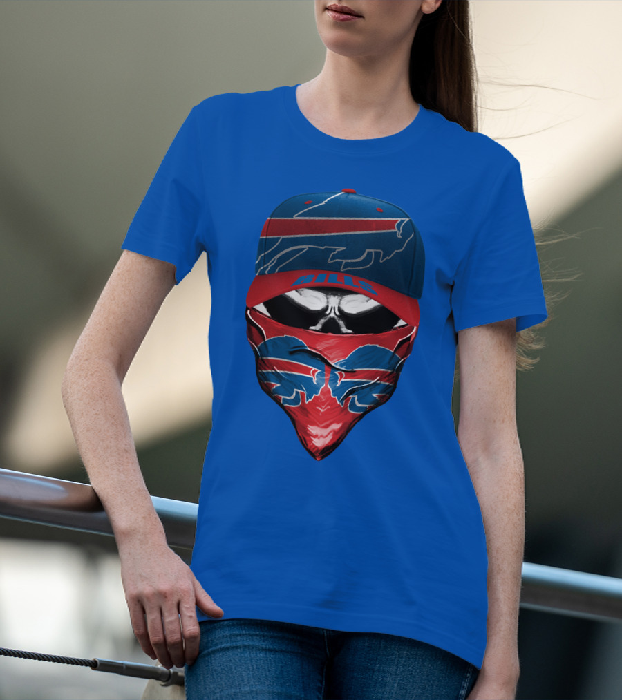 Buffalo Bills Nfl Logo Hat And Bandana Face T-Shirt