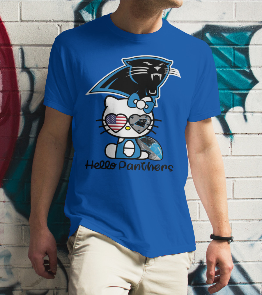 Hello Panthers Carolina Panthers Football T-Shirt