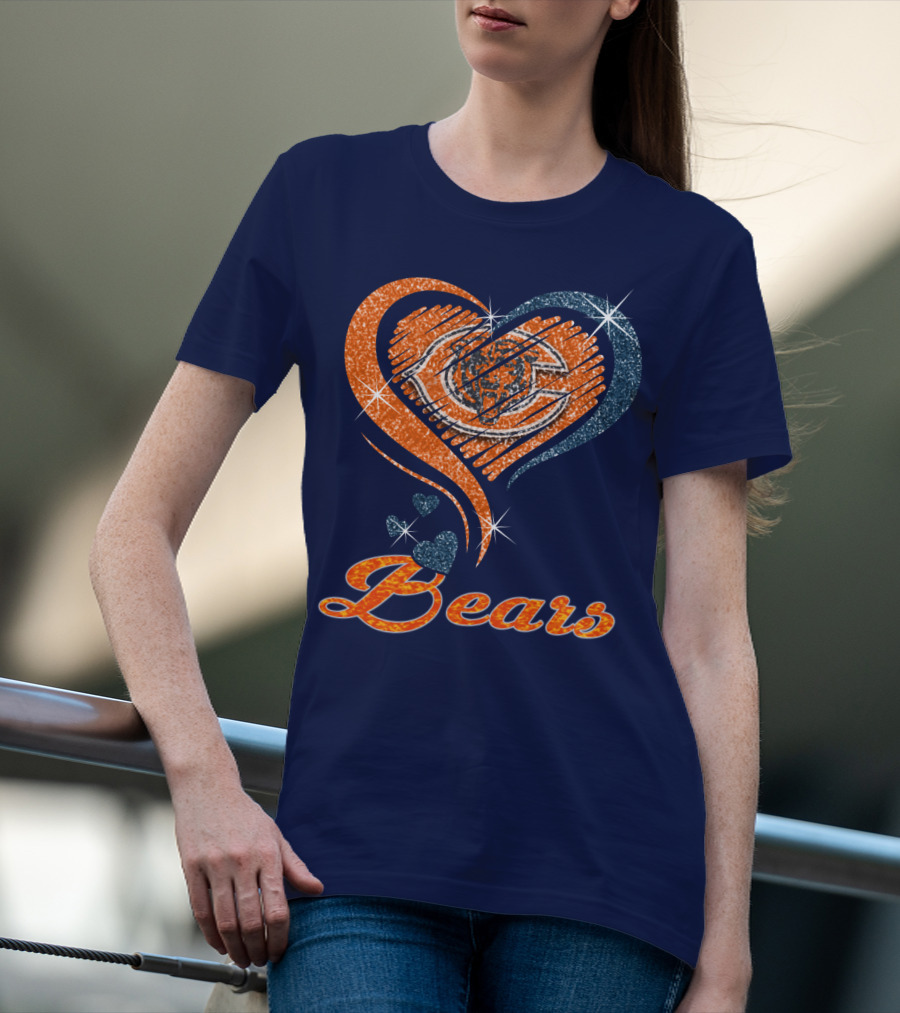 Bears Heart With Chicago Bears T-Shirt