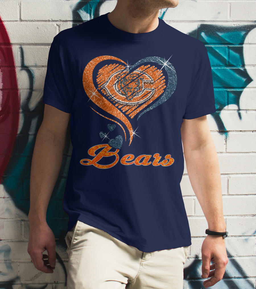 Bears Heart With Chicago Bears T-Shirt