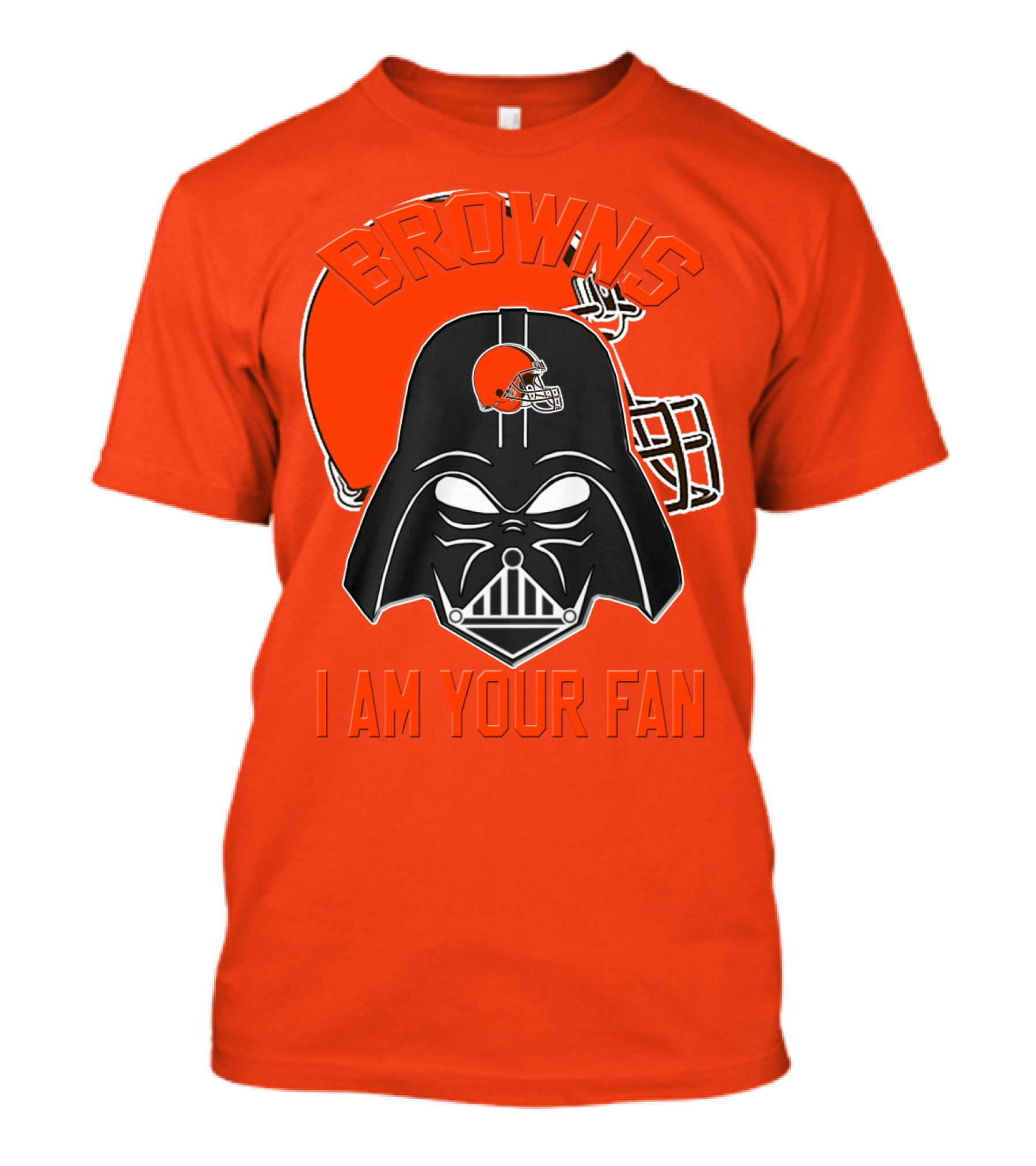 Browns I Am Your Fan Cleveland Browns Football Helmet Darth Vader T-Shirt