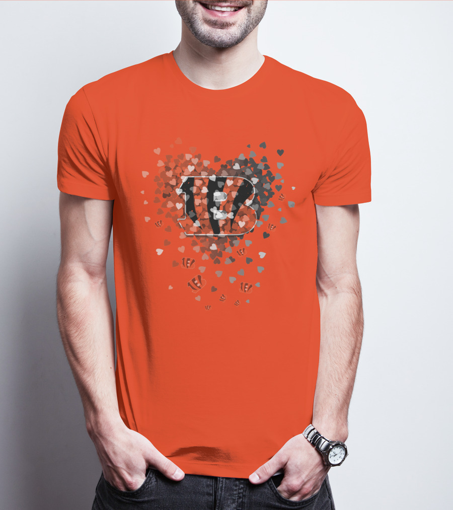 Cincinnati Bengals Heart T-Shirt