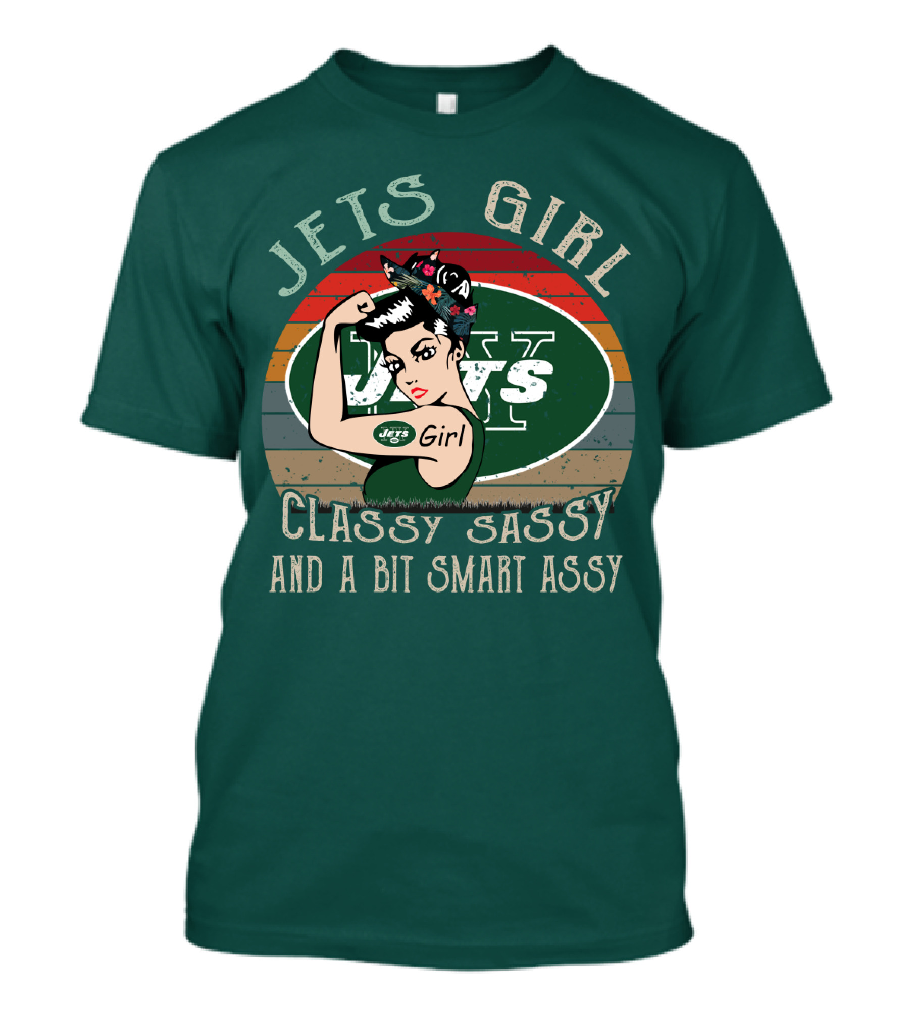 Jets Girl Classy Sassy And A Bit Smart Assy T-Shirt