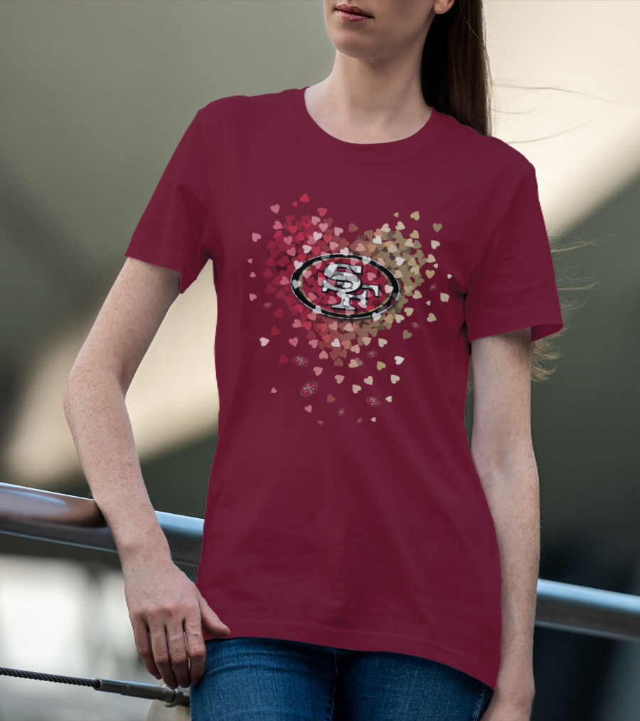 San Francisco 49ers Logo In Heart T-Shirt