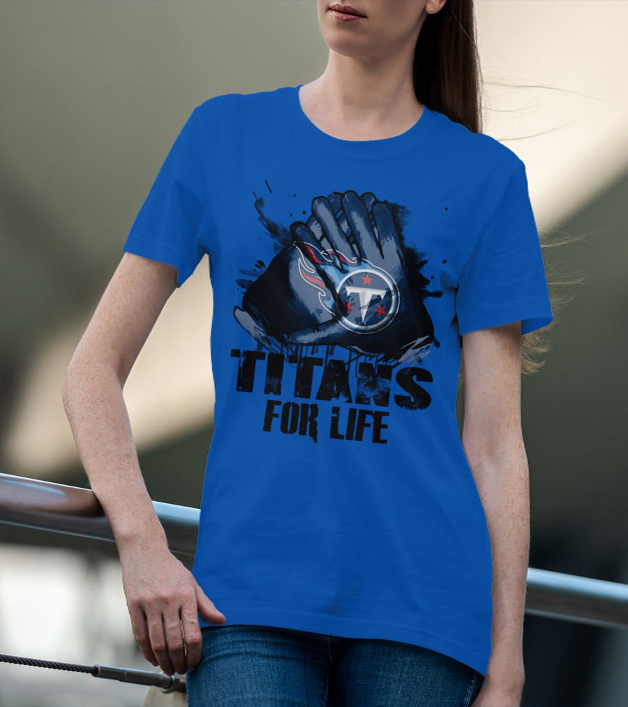 Titans For Life Tennessee Titans Logo Paint Splash T-Shirt
